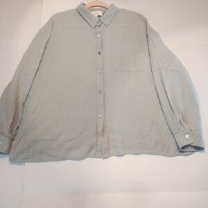 Bohme Mint Green Cotton Gauze Button-Up Shirt Large